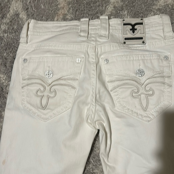ROCK REVIVAL MENS WHITE JEANS